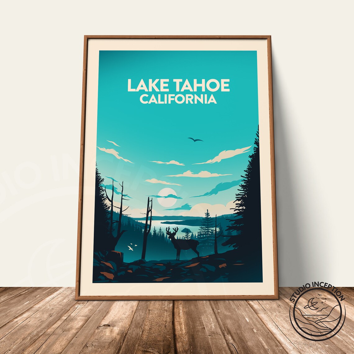 Lake Tahoe California Travel Poster, Wall Art Print - Image 2