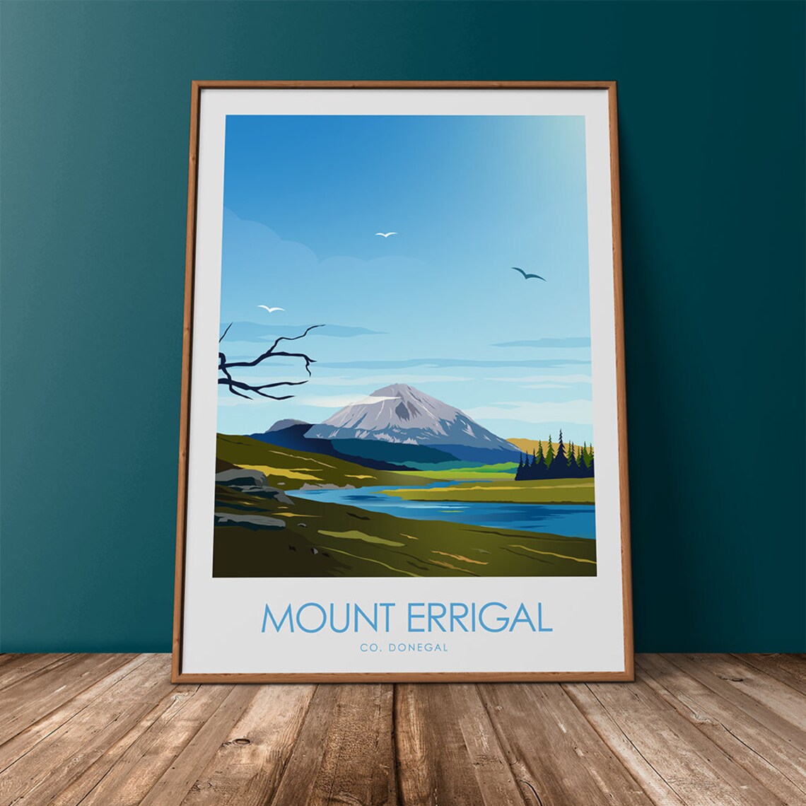 Mount Errigal Irish Travel Poster, Donegal Art Print - Image 3