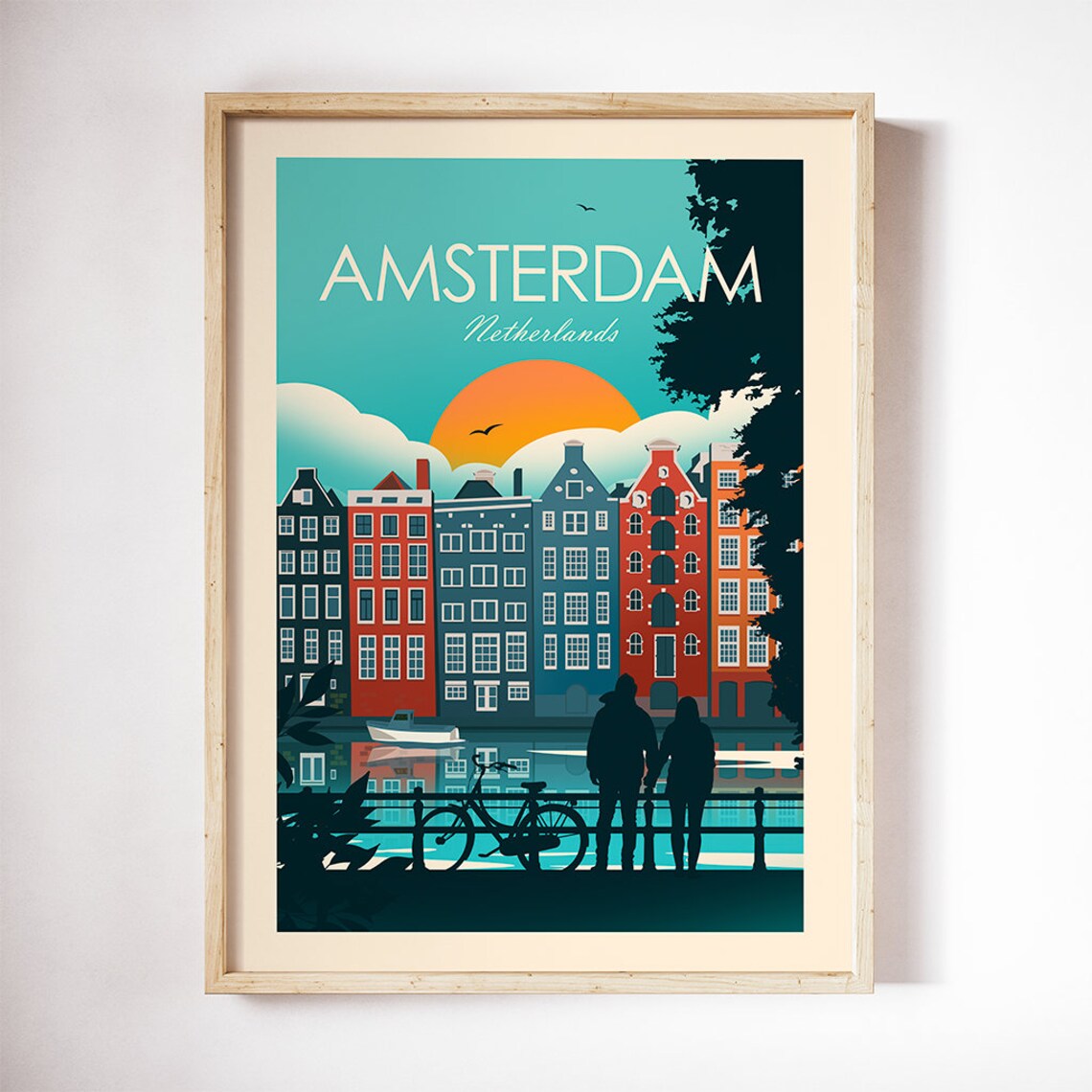 Amsterdam Travel Poster, Holland Wall Art Print - Image 2