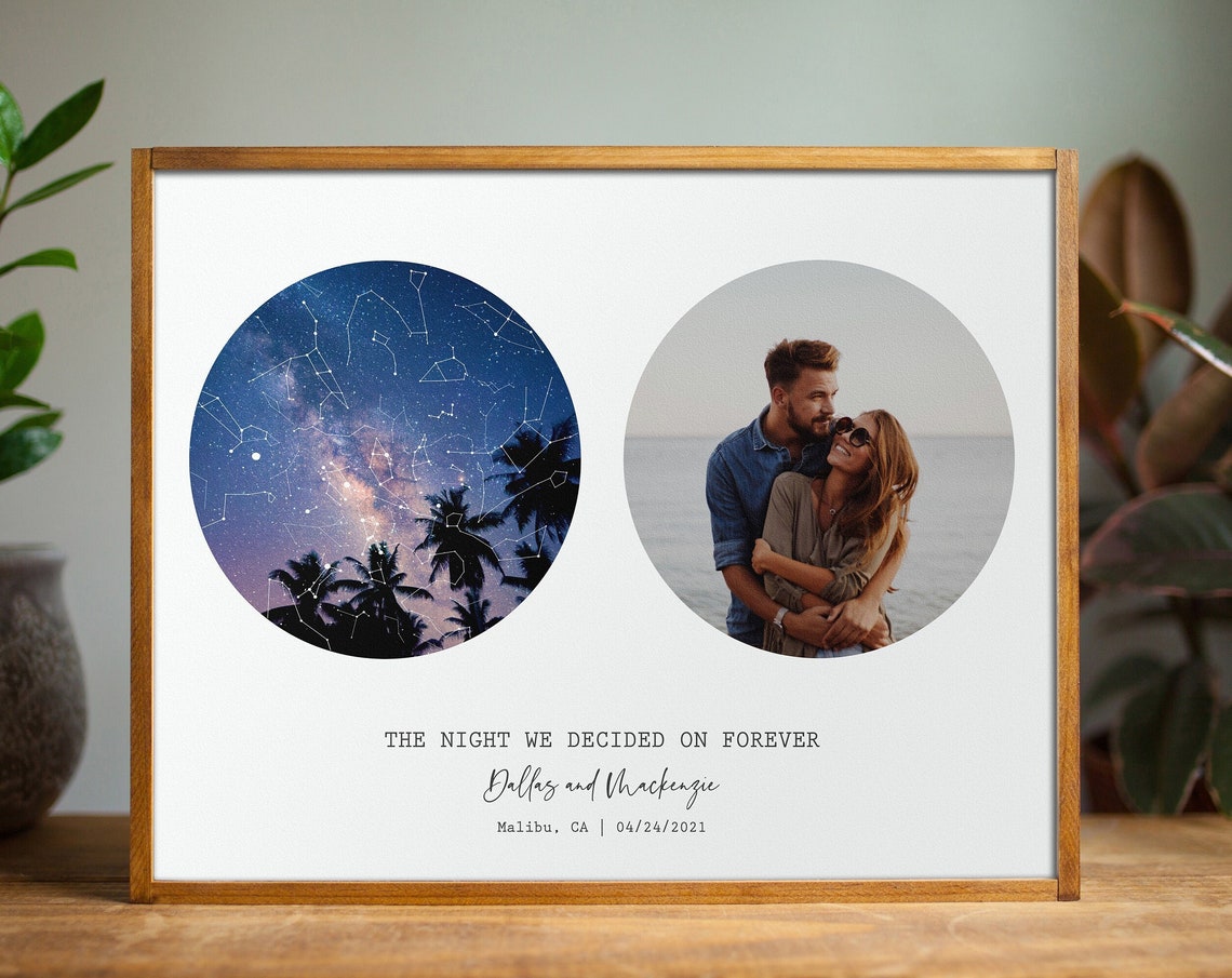 Personalized Star Map Night Sky, Constellation Print