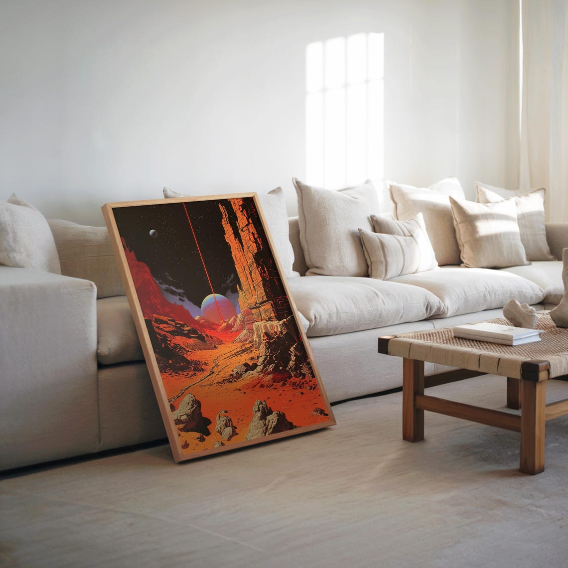 Retrofuturism Desert Scene Synthwave Aesthetics Cinematic Dreamy Art Neon Warm Tones Airbrush