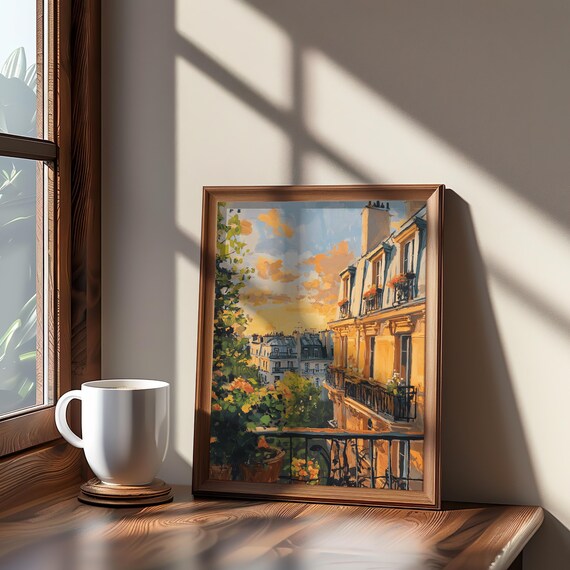 Urban Vista Impressionist Art Poster Modern Color Palette Dreamy Soft Lighting Item No 228 Abstract Cityscape Wall Decor
