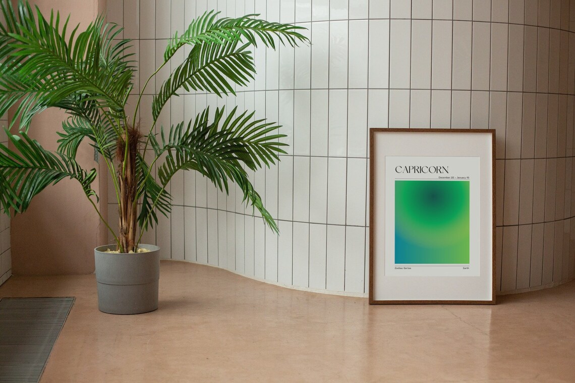 Capricorn Zodiac Aura Gradient Art Poster - Image 3