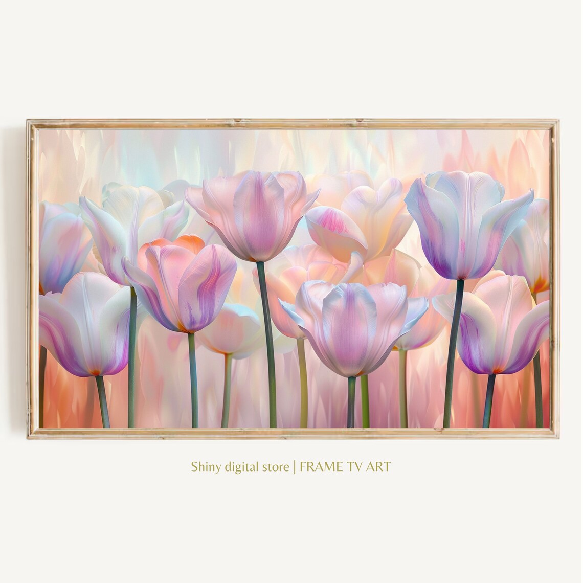 Spring Floral Tulip Easter Art for Frame TV