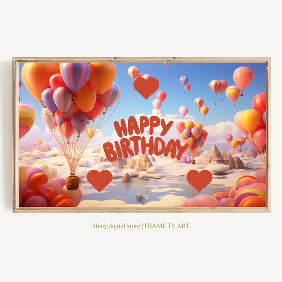 Frame Tv Art Birhday Happy Birthday Picture Frame Happy Party For Frames Celebration With Ballons
