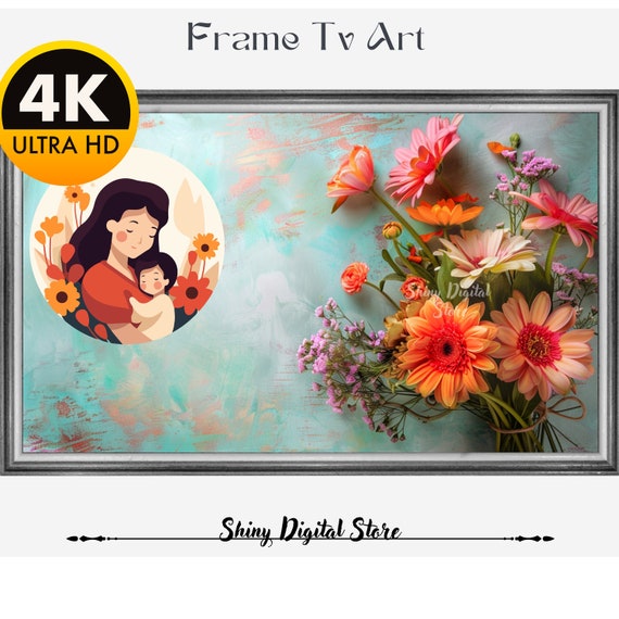 Mothers Day Frame Happy Mothers Day 2024 First Mothers Day Frame Frame Tv Art Mothers Day Mothers Day Frame Tv Mom Picture Art