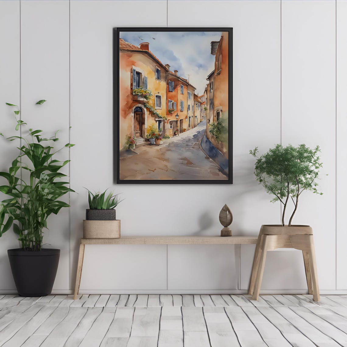 European Streets Travel Wall Art Europe Watercolor Art Poster Travel Artwork Home Office Living Room Bedroom Dining Room Decor - Image 3