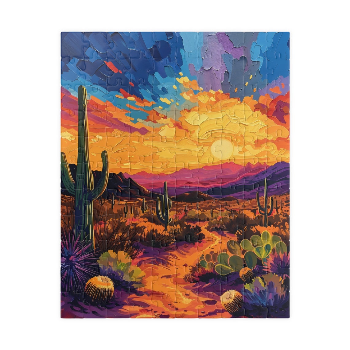 Dessert Sunset Jigsaw Puzzle Tech Free Fun Activity Great Gift For Birthdays Paitents And Nursing Homes - Image 5