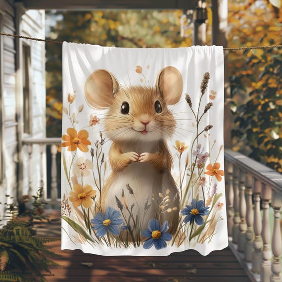 Cute Field Mouse Soft Light Weight All Seasons Blanket Gift For Birthdays Holidays Hospital Patients And Nursing Homes