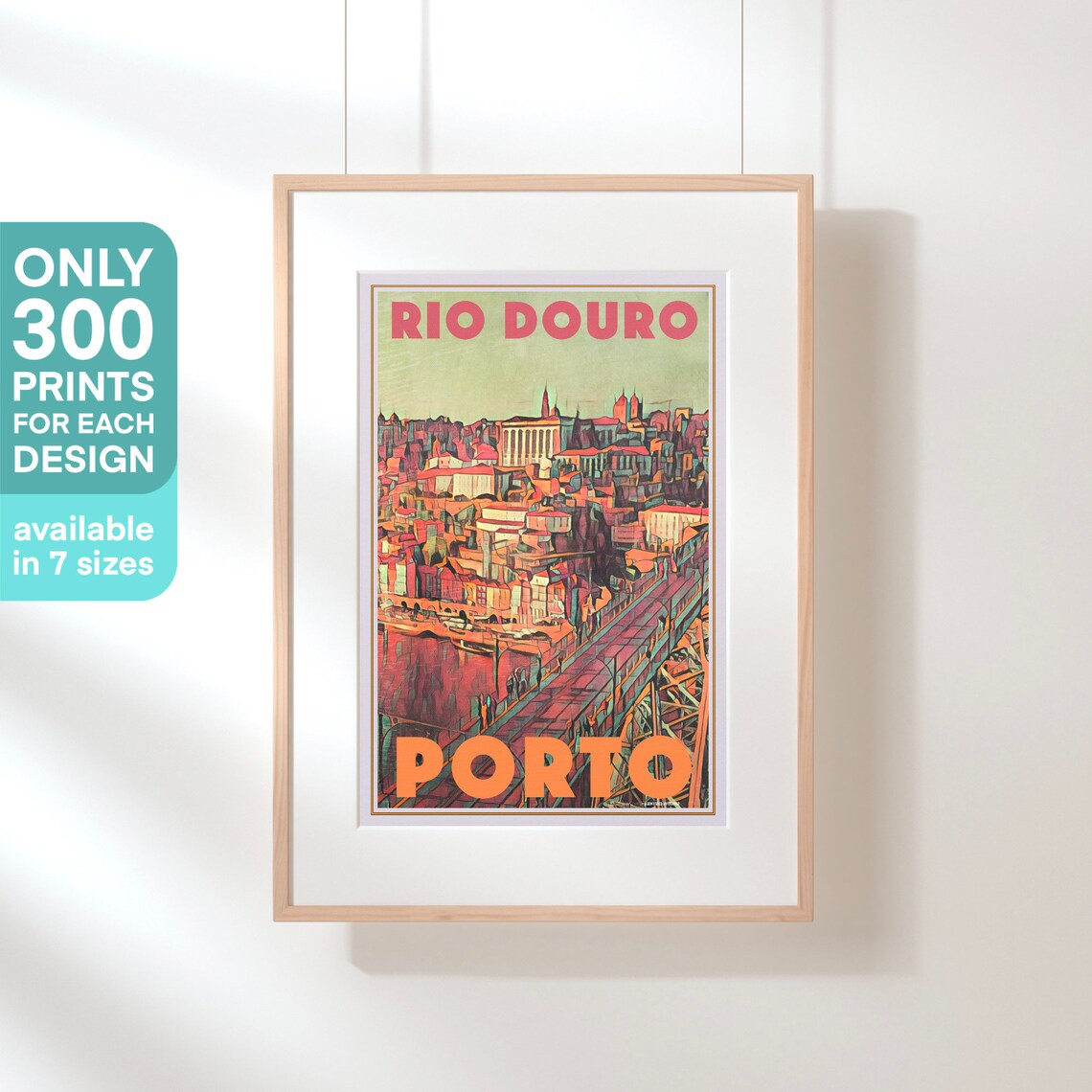 Rio Douro Porto Portugal River Bridge Cityscape Travel Poster - Image 3