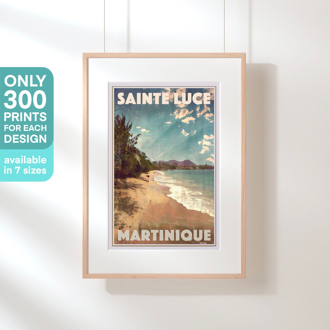 Sainte Luce Martinique Sandy Beach Caribbean Coast Retro Poster - Image 3