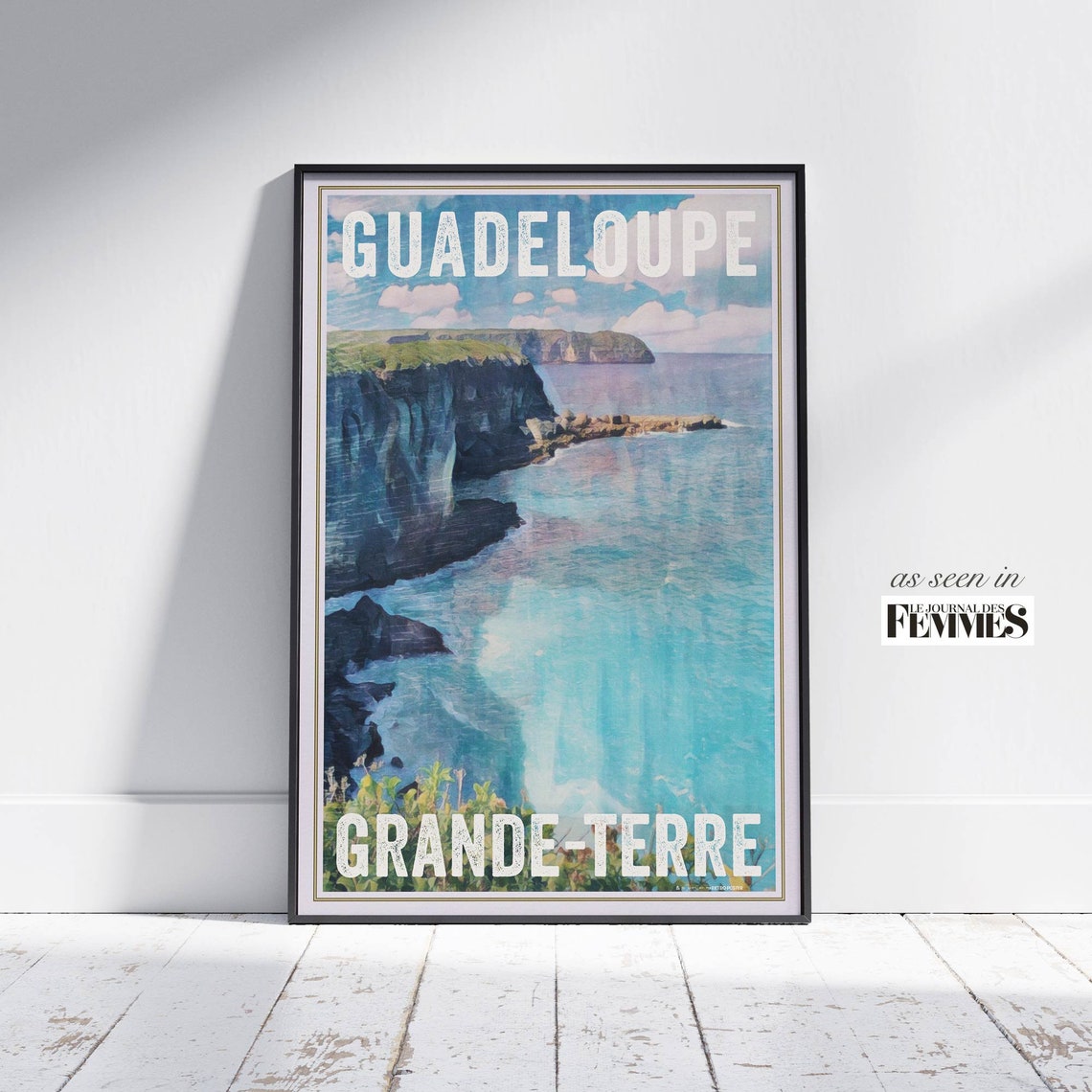 Guadeloupe Poster Grande Terre By Alecse Limited Edition Guadeloupe Print Antilles Travel Poster Antilles Print Guadeloupe Travel Wall