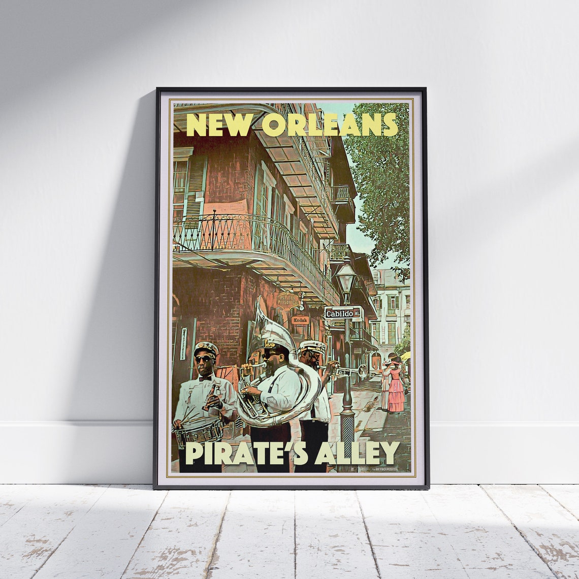 New Orleans Poster Titled Pirates Alley Limited Edition 300ex Original Design By Alecse Louisiana Vintage Poster Series New Orleans