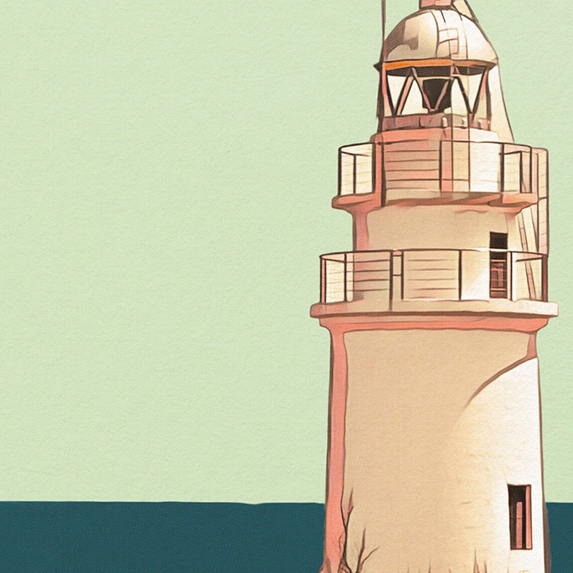 Mallorca Coastal Lighthouse Islas Baleares Travel Poster Spain Art - Image 4