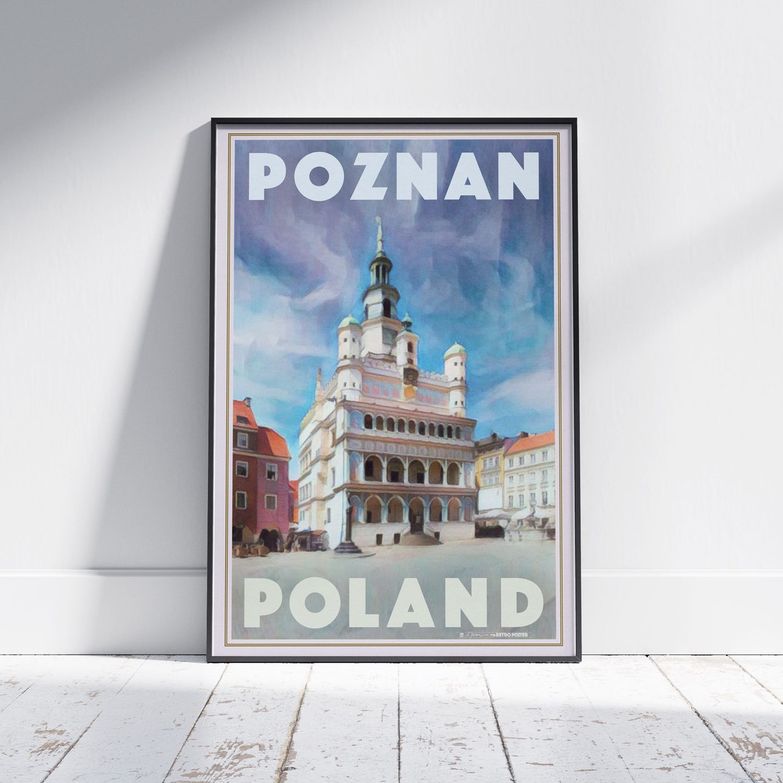 Poznan Poster Poland By Alecse Limited Edition Poland Travel Poster Poznan Gift Poland Travel Wall Classic Poland Poster Of Poznan