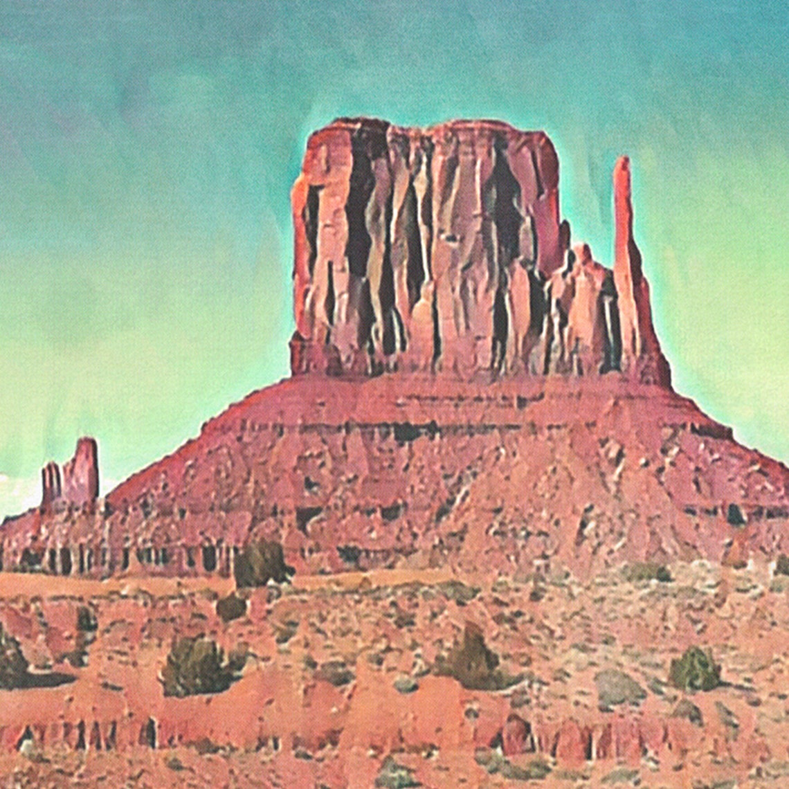 Monument Valley Arizona Red Rock Buttes Desert Retro Travel Poster - Image 4