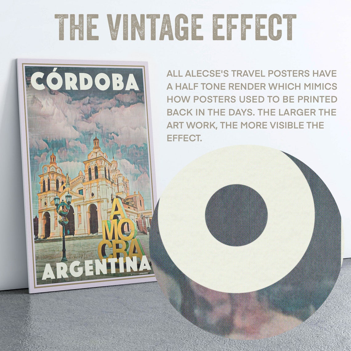 Cordoba Poster San Martin By Alecse Limited Edition Argentina Gallery Wall Print Of Cordoba Argentina Poster Cordoba Gift Argentina - Image 2
