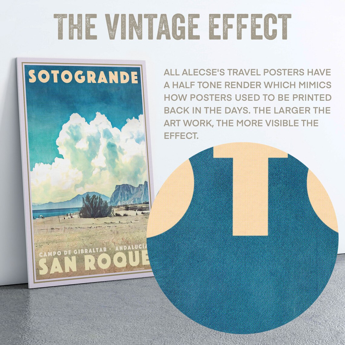Sotogrande San Roque Andalucia Beach Rock View Vintage Travel Poster - Image 2