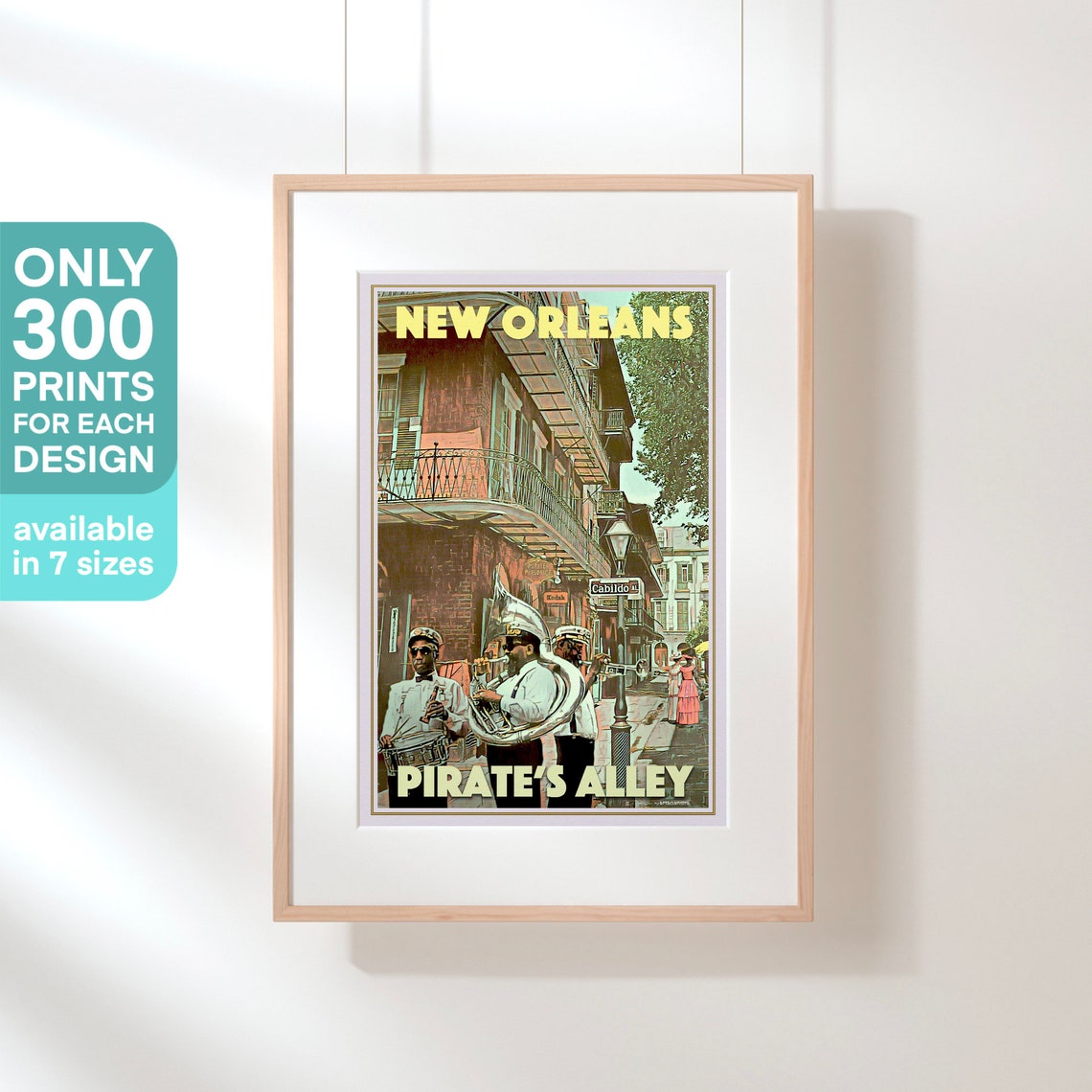 New Orleans Poster Titled Pirates Alley Limited Edition 300ex Original Design By Alecse Louisiana Vintage Poster Series New Orleans - Image 3