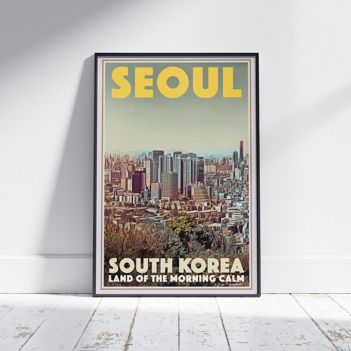 Seoul Poster Land Of Morning Calm By Alecse Limited Edition South Korea Travel Poster Seoul Print South Korea Seoul Gallery Wall Print