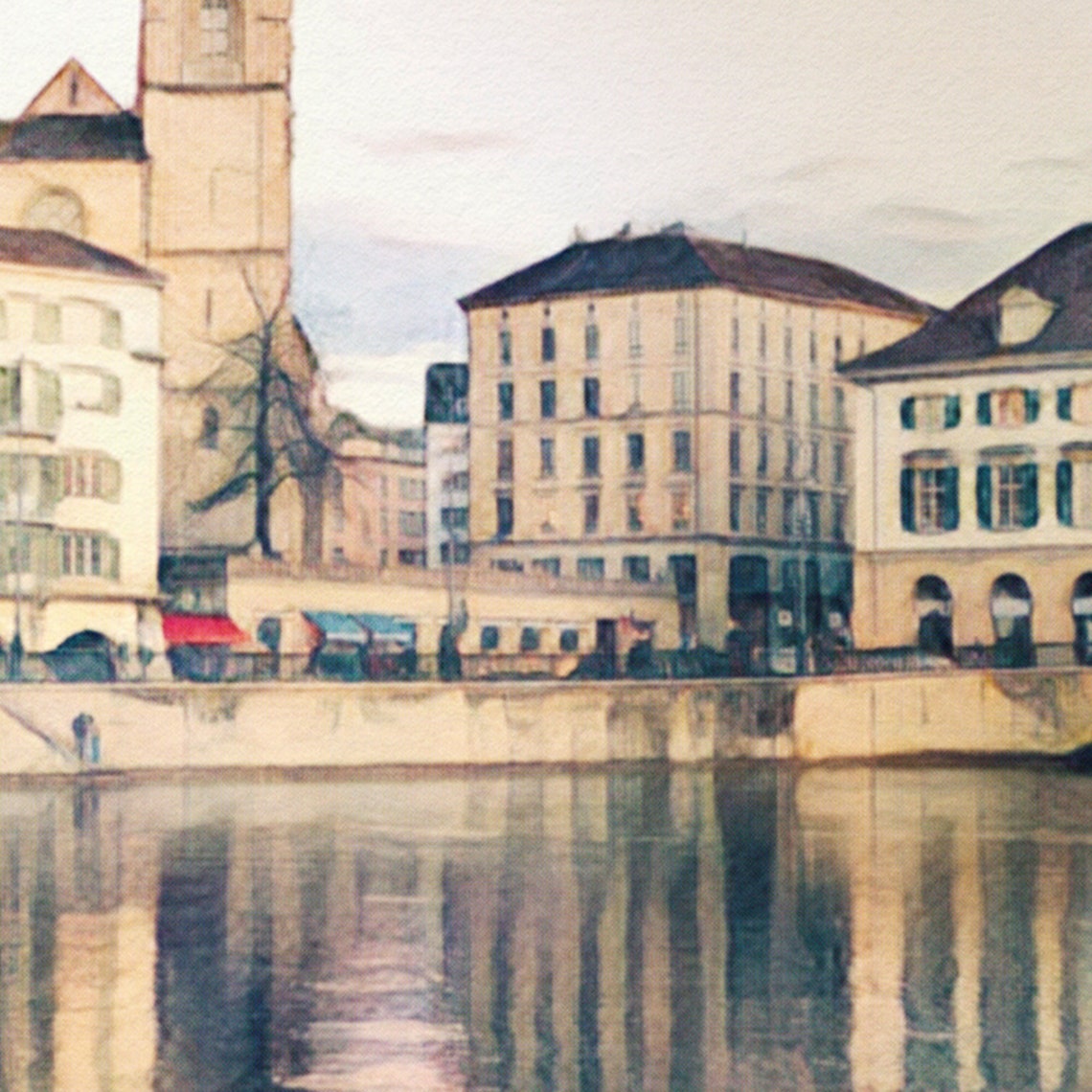 Zurich Poster By Alecse Limited Edition Switzerland Travel Poster Swiss Gallery Wall Print Of Zurich Classic Swiss Poster Of Zurich - Image 4