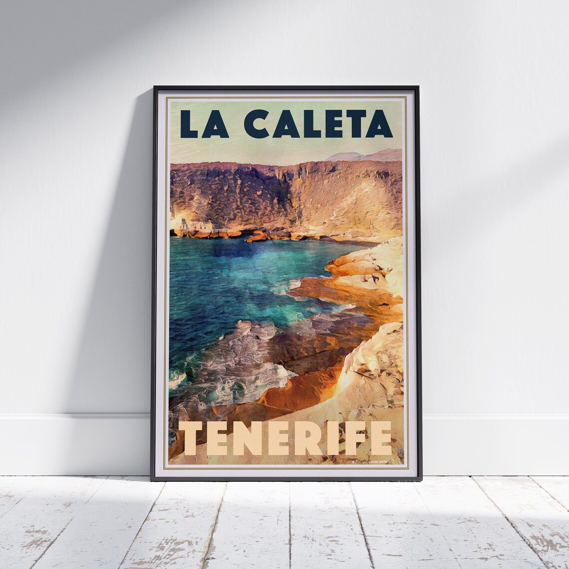 La Caleta Tenerife Rocky Cove Turquoise Water Canary Islands Poster