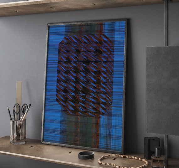 Eclectic Abstract Oil Painting Print Contemporary Home Decor File