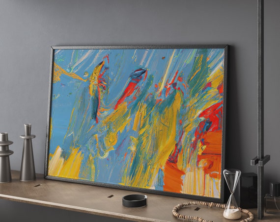 Eclectic Abstract Oil Painting Art Print File