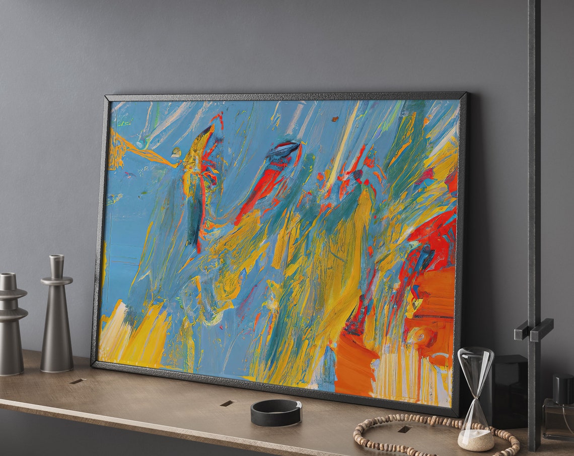 Eclectic Abstract Oil Painting Art Print File
