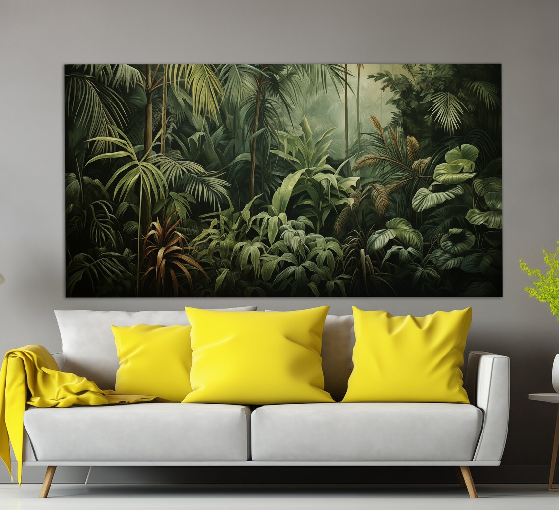Tropical Forest Art Print, Deep Green Nature Decor - Image 5