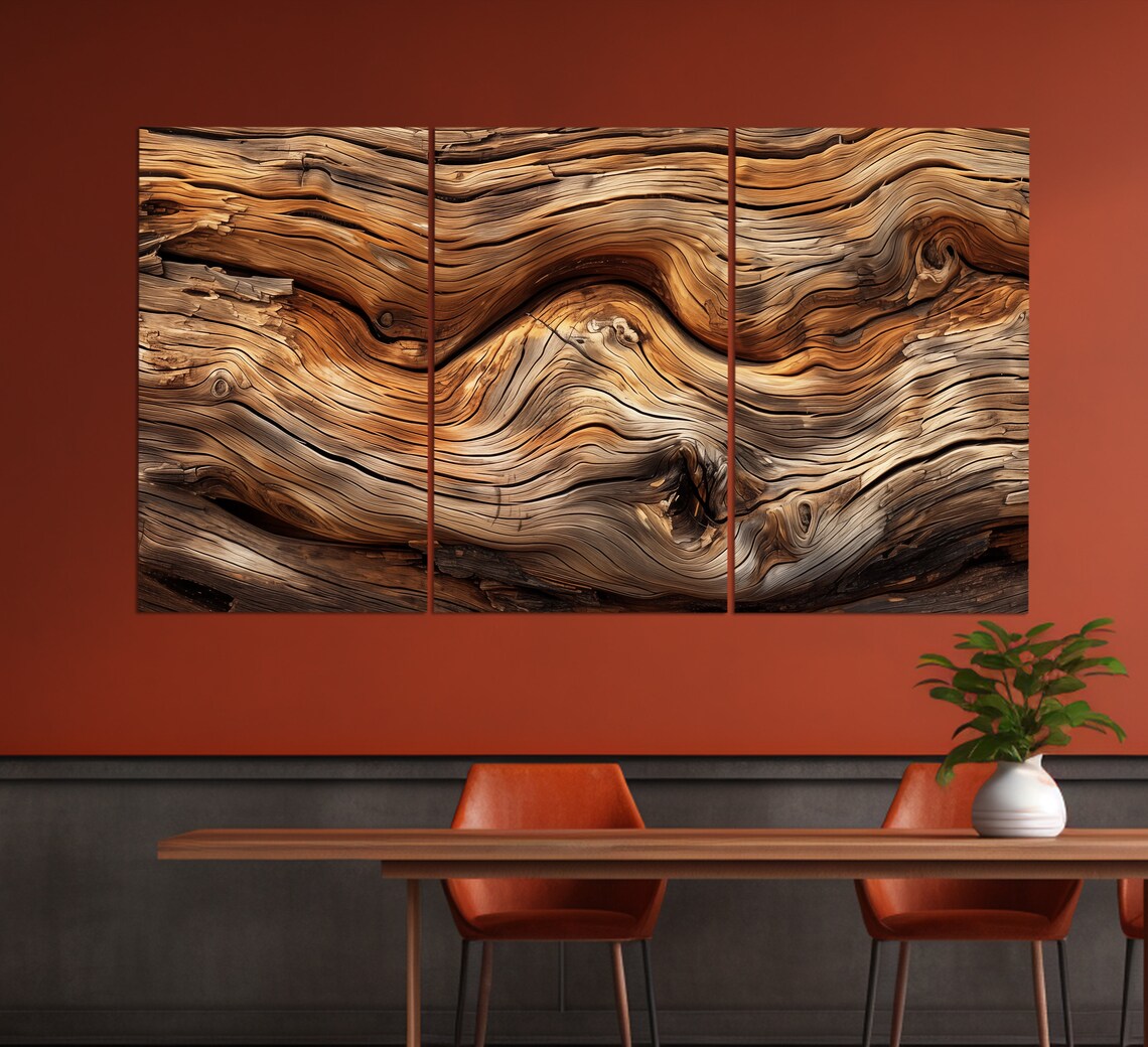 Wood Texture Art Print, Warm Tones Wall Decor - Image 5