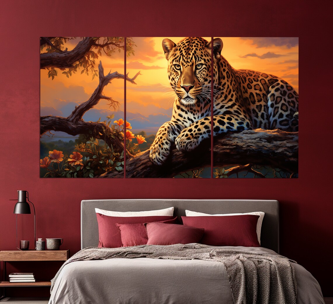 Leopard Painting, Wild Animals Art Print - Image 6