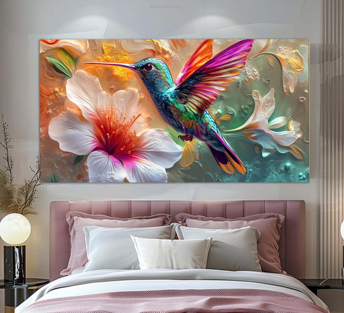 Colorful Hummingbird Art Print, Bird Wall Poster - Image 6