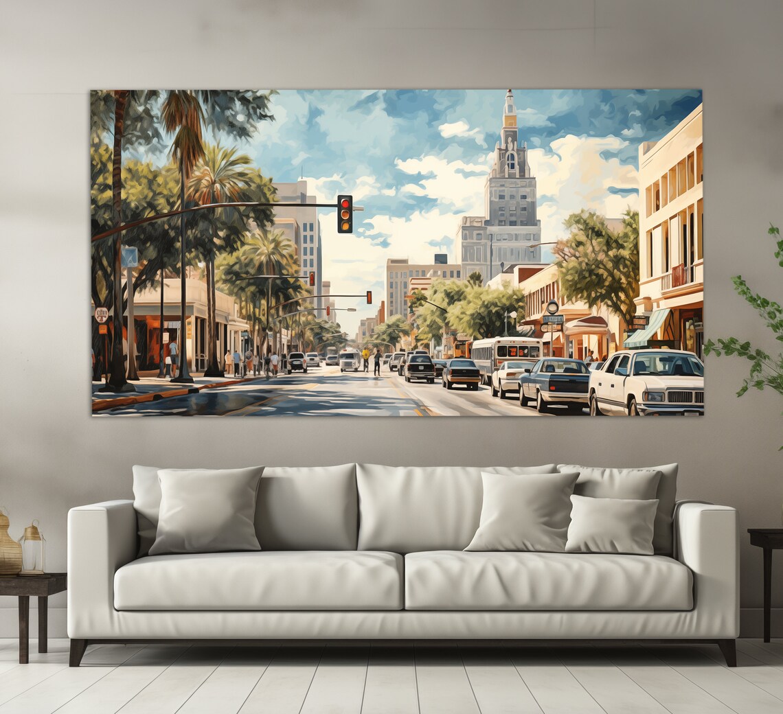 San Antonio Vintage Oil Painting Style Art Print - Image 4