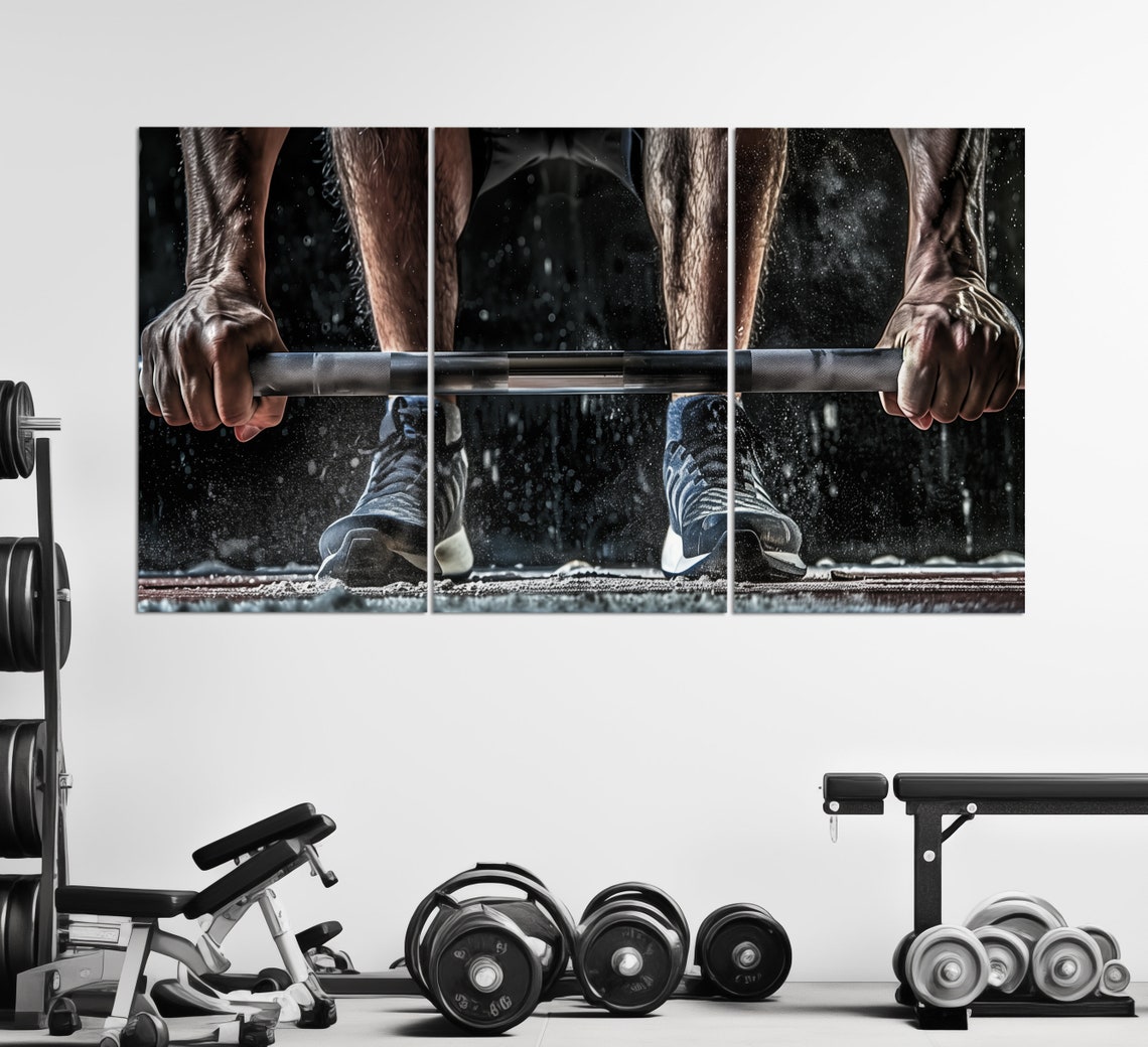 Weightlifting Print Gym Wall Decor Fitness Wall Art Fitness Painting Bodybuilding Poster Bodybuilder Gift Weightlifter Gift - Image 5