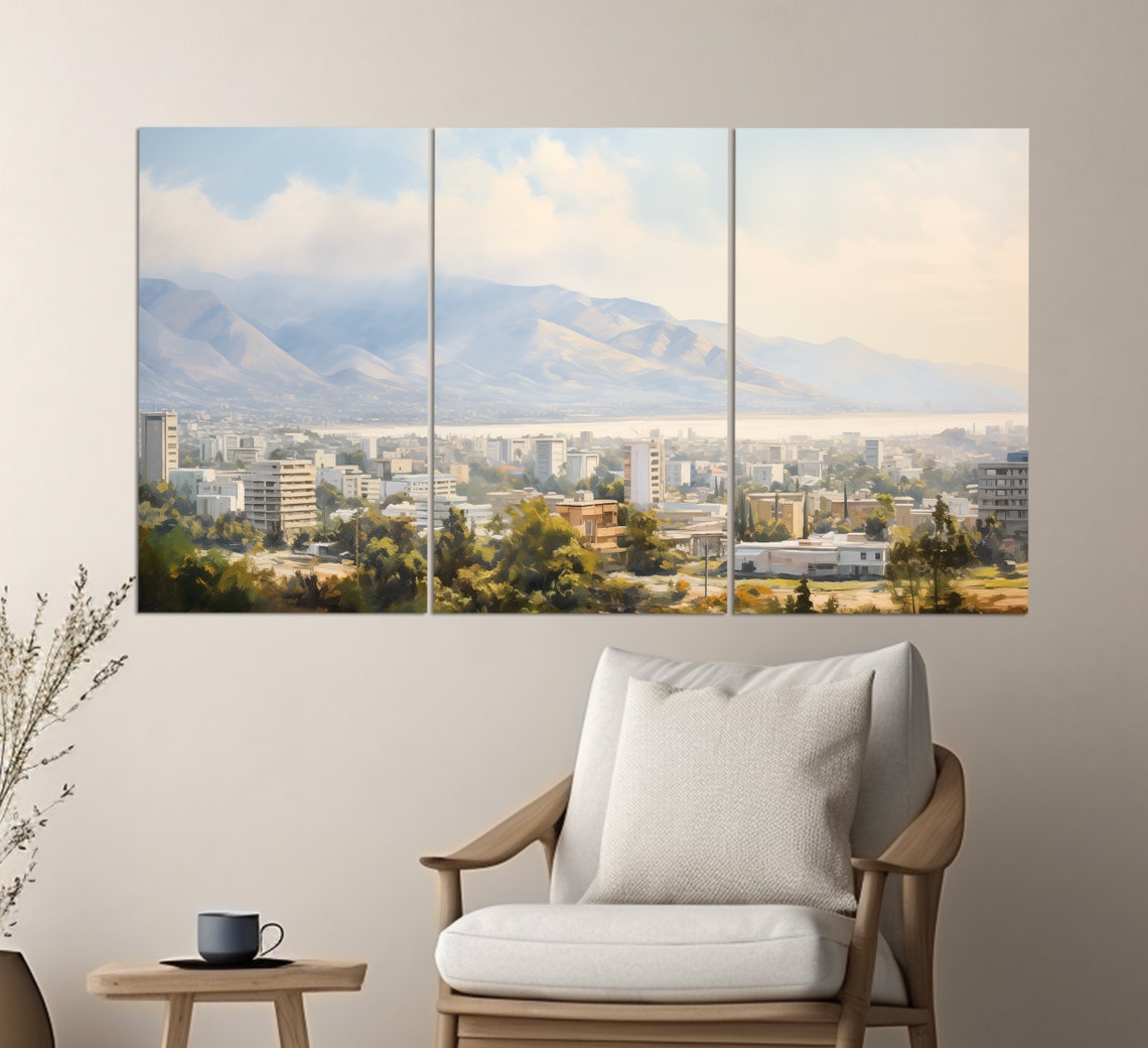 Tirana Print In A Vintage Oil Painting Style Abstract Tirana Wall Art Tirana Painting Albania Wall Art Albania Art - Image 6