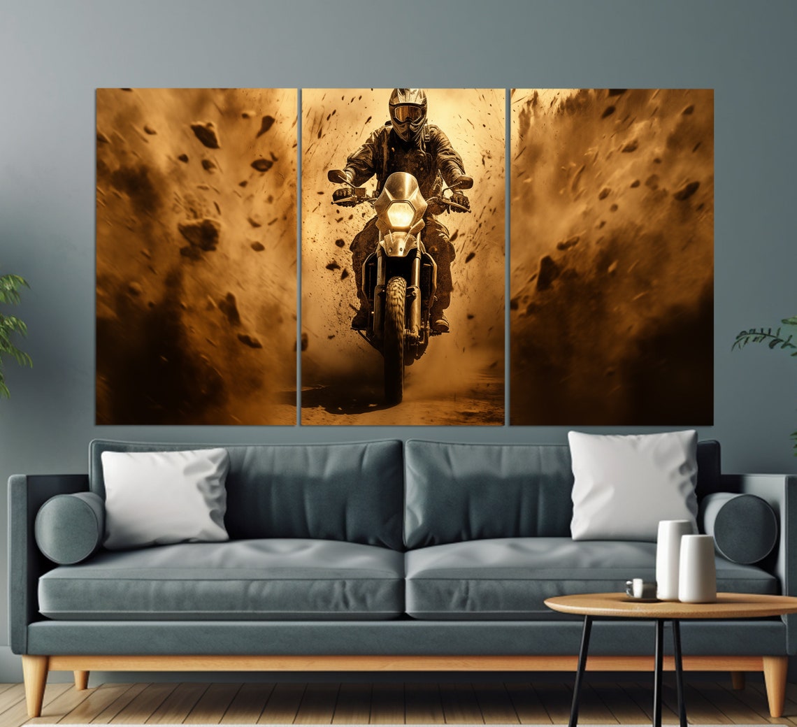 Dirt Bike Wall Art Motocross Print Motocross Wall Art Biker Gift Dirt Bike Painting Bikers Club Decor Dirt Bike Fun Gift
