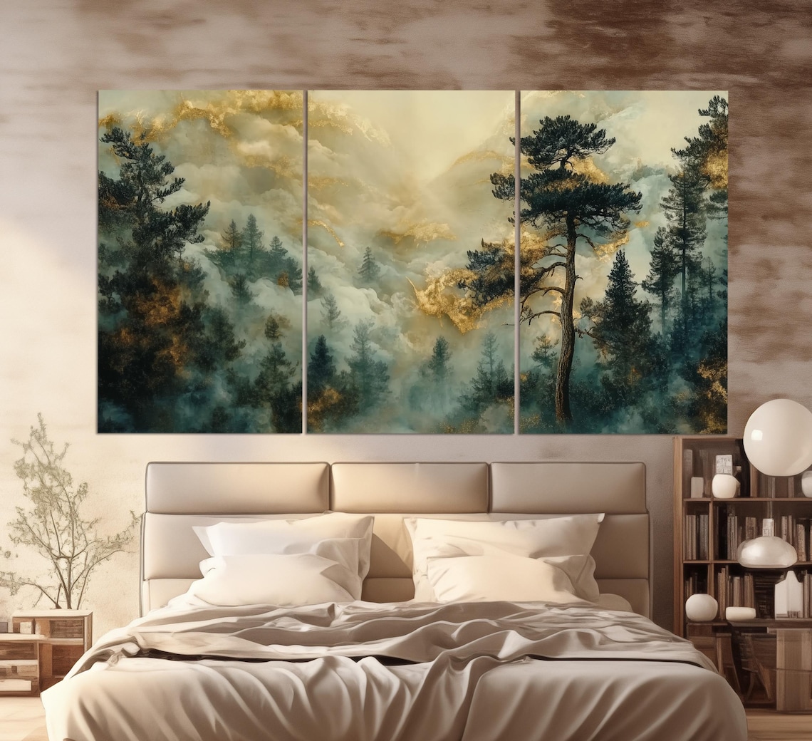Misty Mountain Forest Art Print, Nature Wall Decor - Image 6