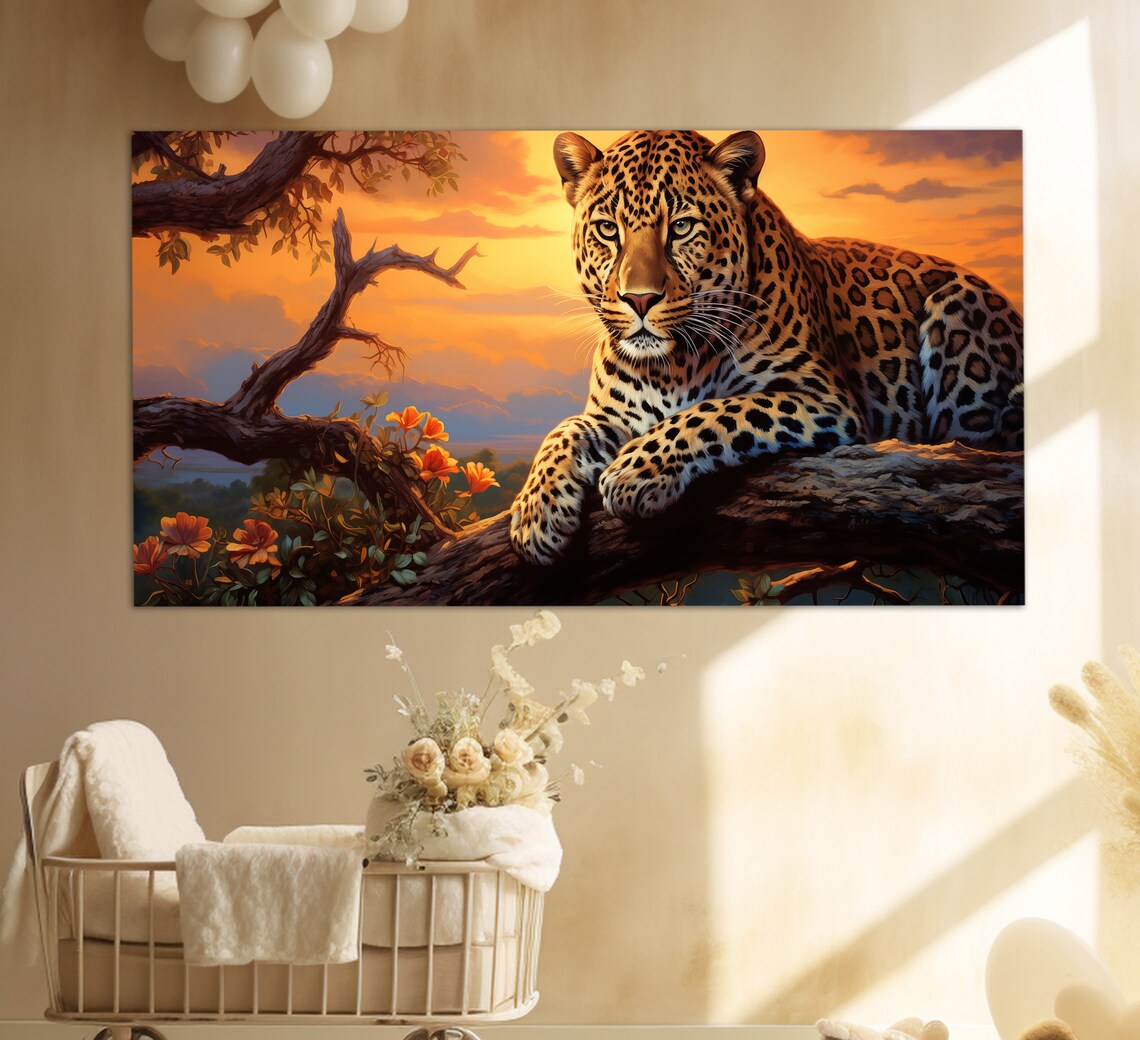 Leopard Painting, Wild Animals Art Print - Image 4