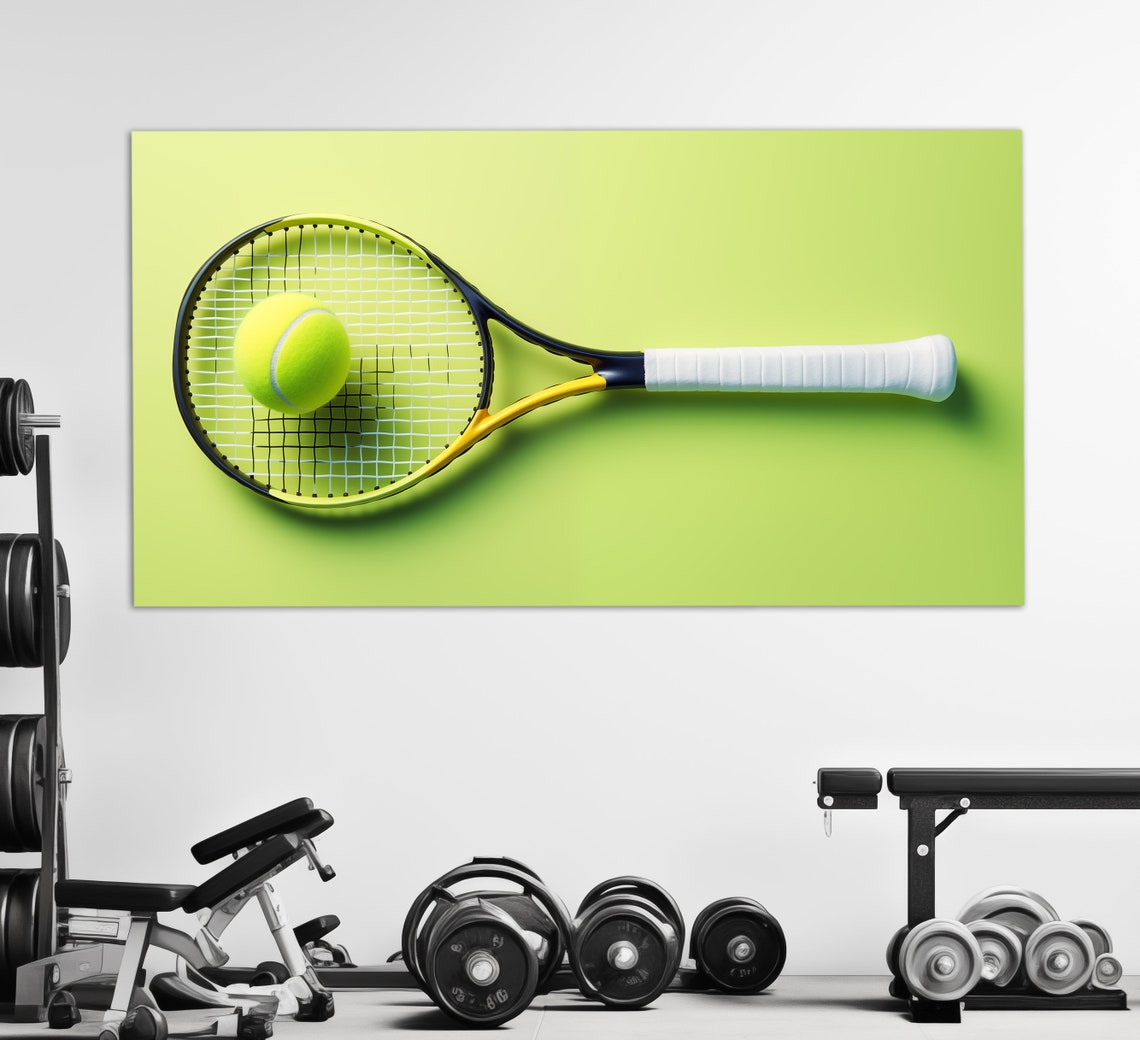 Minimalist Tennis Wall Art Tennis Racket Print Tennis Art Tennis Poster Tennis Fan Gift Tennis Club Wall Decor - Image 6