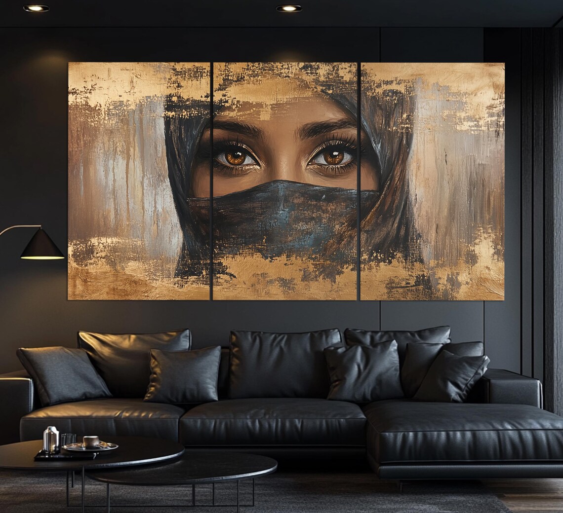 Arab Woman Vintage Oil Painting Style Art Print - Image 2