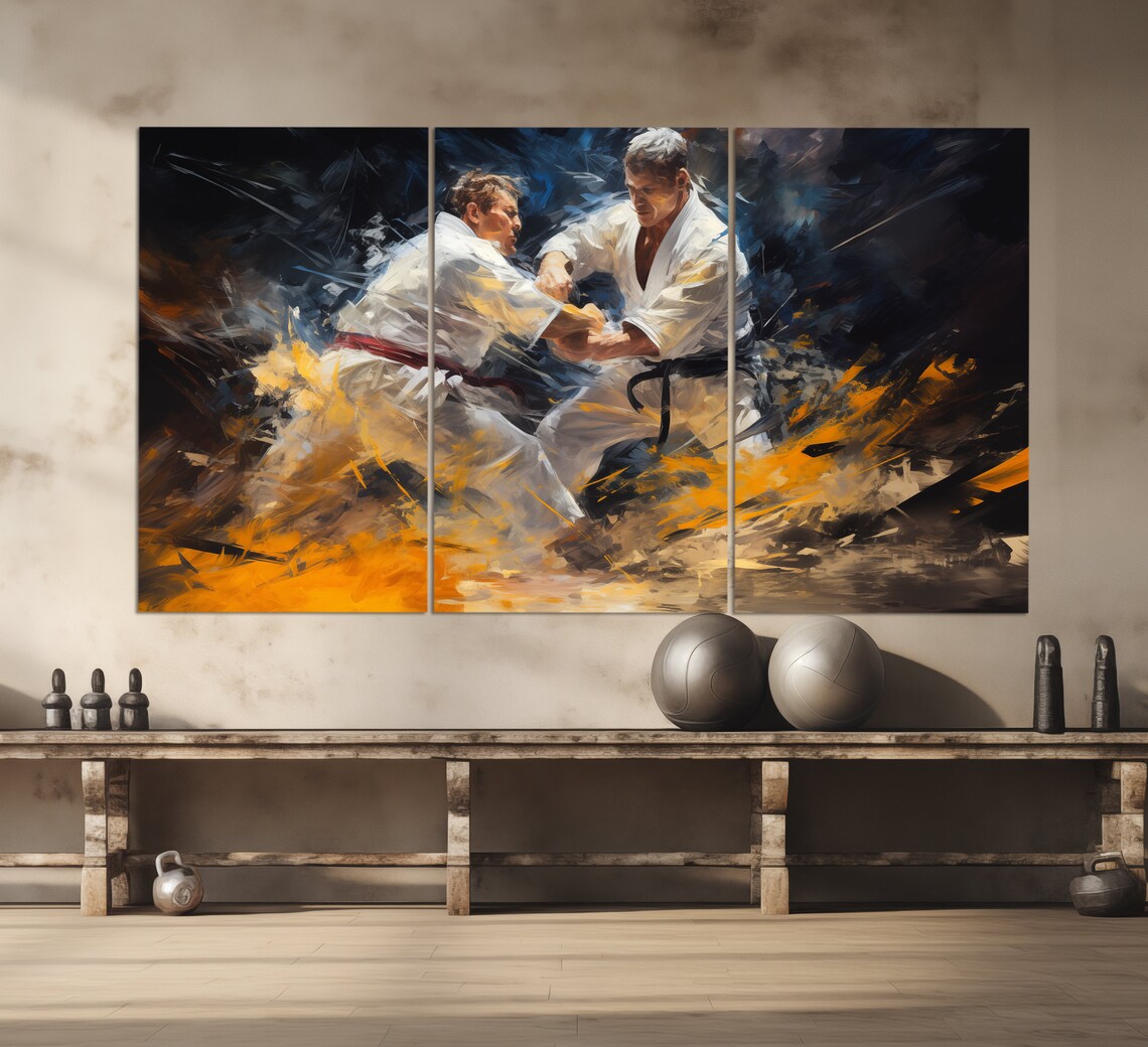 Abstract Judo, Oil-Painting-Style Judo Art Print - Image 2
