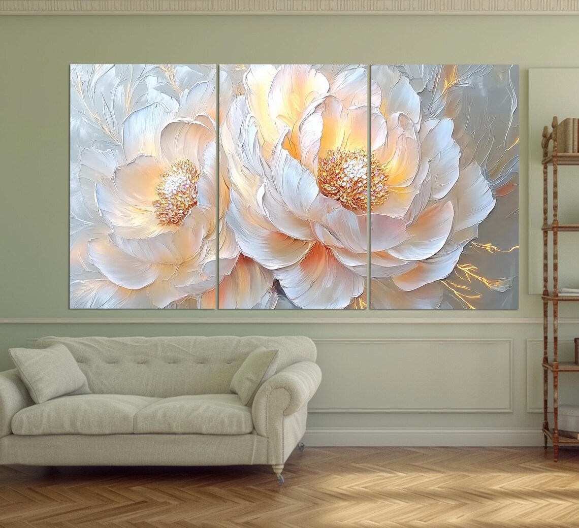 Soft Tones Peonies, Abstract Floral Art Print - Image 3