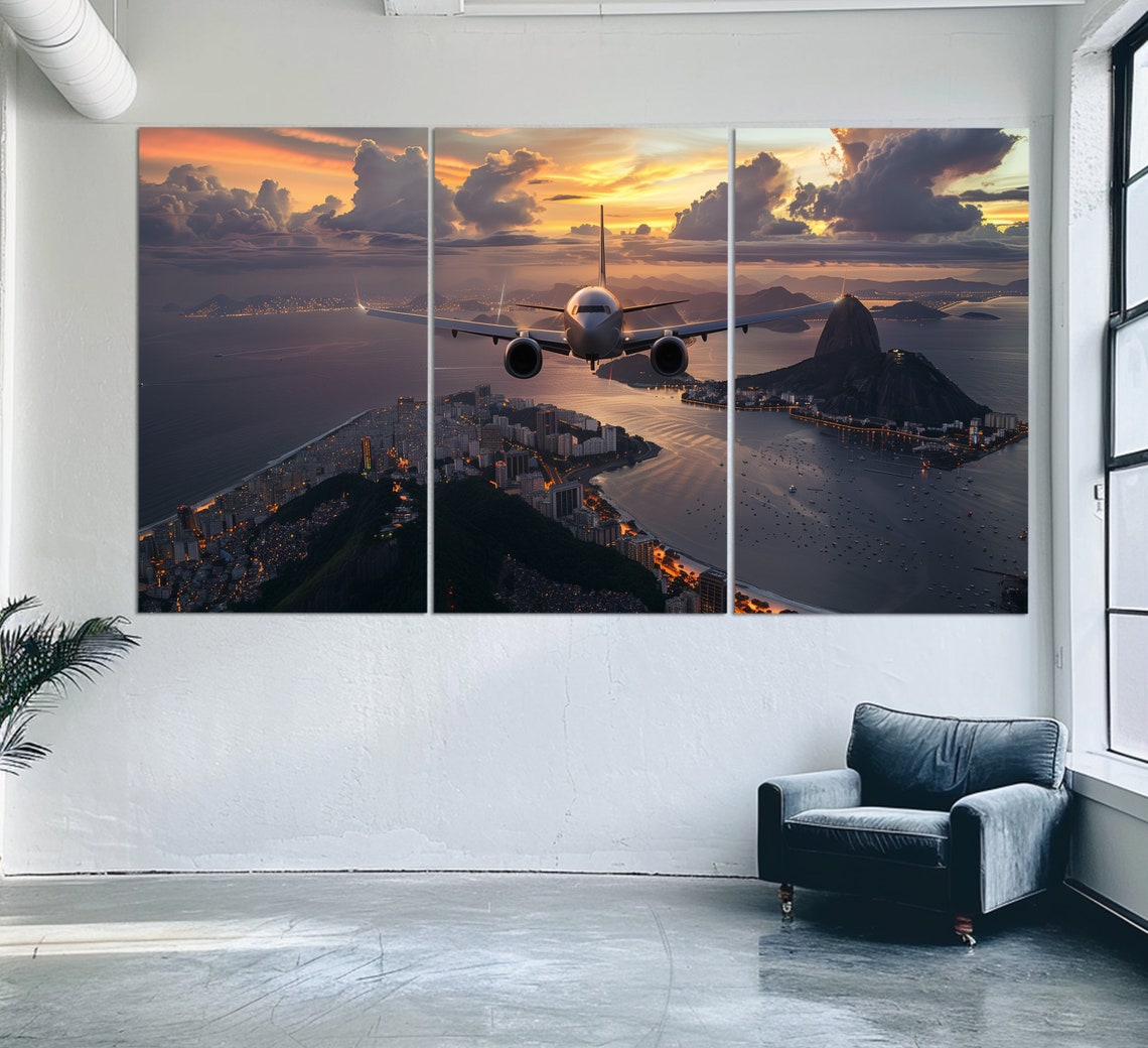 Aircraft Over Rio De Janeiro Print Rio Aerial Photography Bird Eye Rio Print Brazil Wall Art Brazil Print Brazil Art - Image 3