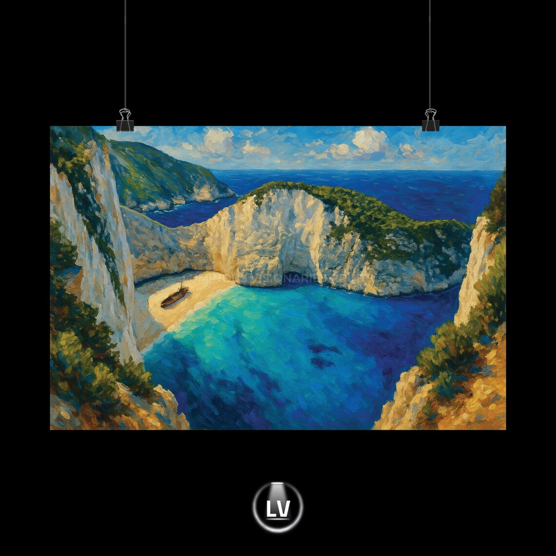 Navagio Beach Zakynthos Scenic Landscape, Poster