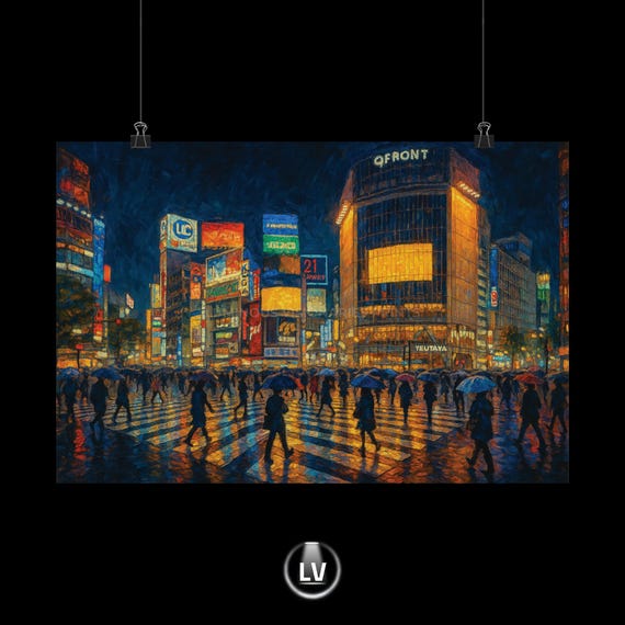 Urban Nightlife Matte Horizontal Posters Cityscape Art Wall Decor Home Gift For Friends Modern Artwork Apacs 111