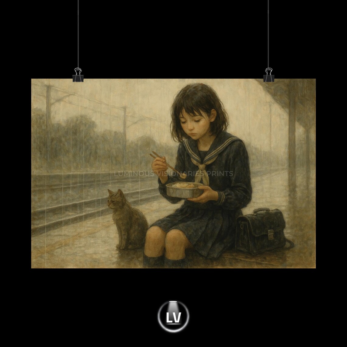 Nostalgic Matte Horizontal Cat Lover Poster, Vintage