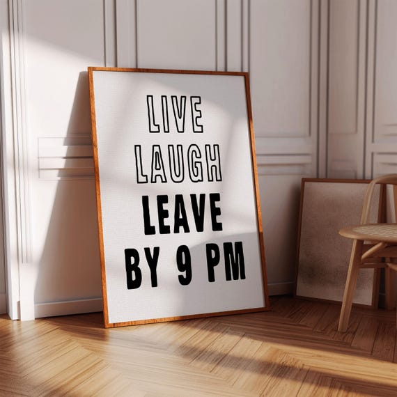 Live Laugh Leave By 9 Cute Apartment Decor Entryway Art Print Great Gift For Warming Housewarming Gifts Girly Wall