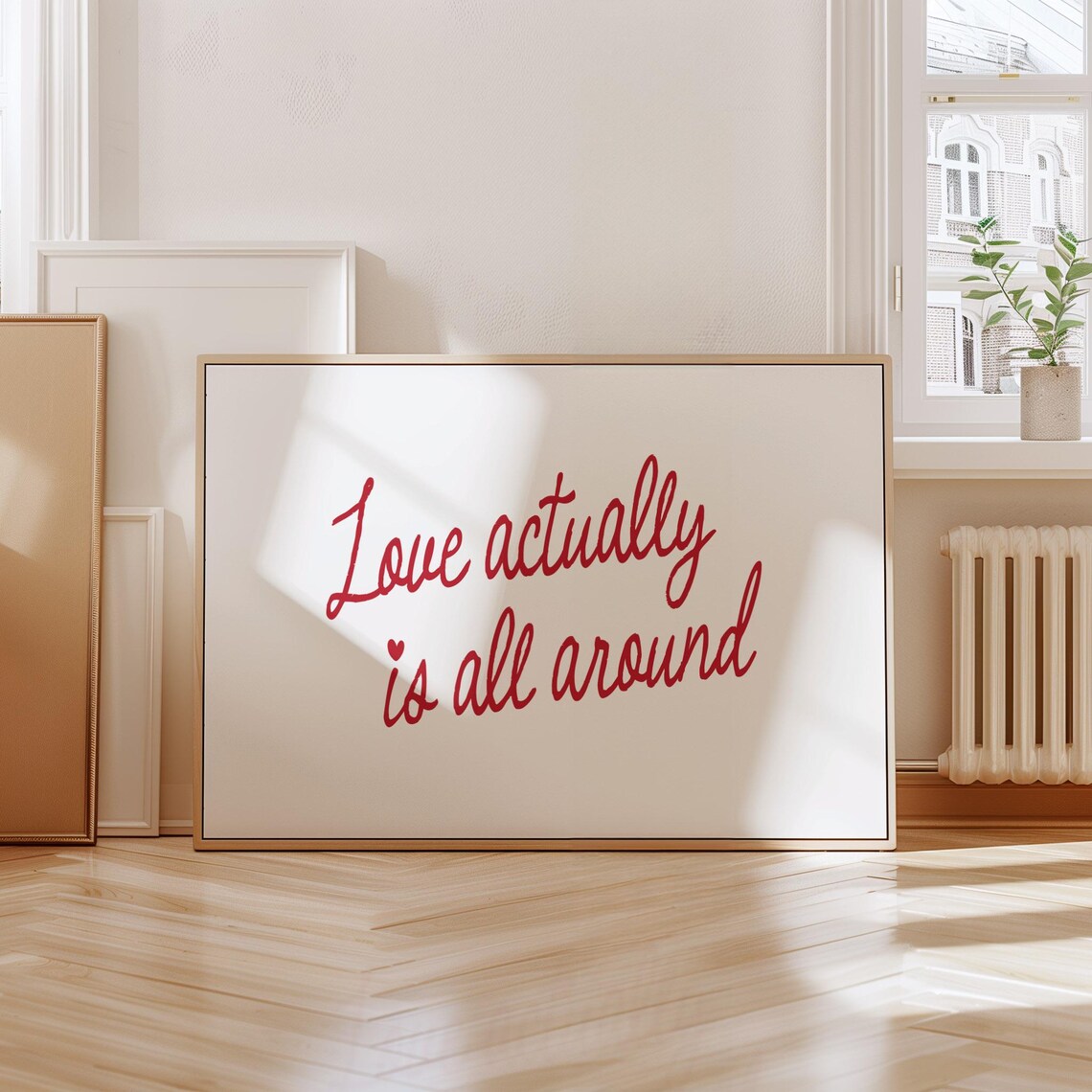 Love Actually Is All Around Typography Art Print