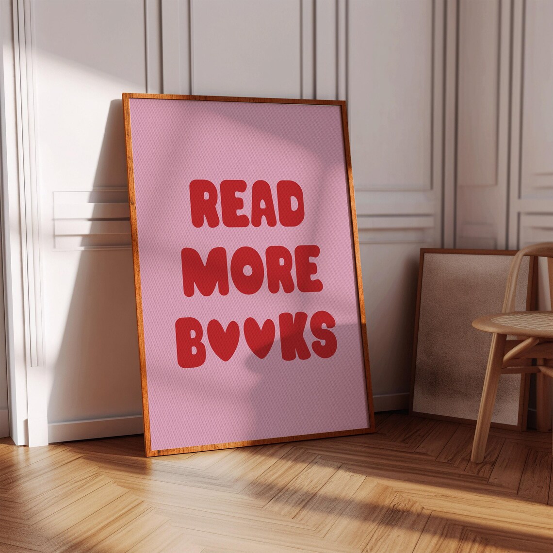 Read More Books Minimalist Art Print, Library Decor
